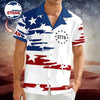 Joycorners Personalized American 1776 Eagle Patriotic Hawaiian Shirt, USA Freedom Gift