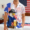 Joycorners Personalized Name America 250th Birthday Hawaiian Shirt, USA Patriotic Gift