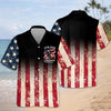 Joycorners Personalized Patriotic God Bless America Eagle Hawaiian Shirt, USA Freedom Apparel