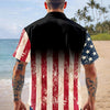 Joycorners Personalized Patriotic God Bless America Eagle Hawaiian Shirt, USA Freedom Apparel
