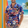 Joycorners USA 250 Anniversary Eagle Freedom Hawaiian Shirt, 4th Of July Patriotic Gift