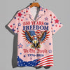 Joycorners We The People 250 Years Of Freedom Pink Summer Hawaiian Shirt, USA Patriotic Outfit