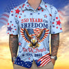 Joycorners We The People 250 Years Of Freedom Blue Patriotic Hawaiian Shirt, American Freedom Apparel