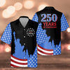 Joycorners 250 Years Of Freedom Patriotic Hawaiian Shirt, American Celebration Outfit