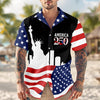 Joycorners America 250 Years Black Patriotic Hawaiian Shirt, USA Celebration Gift