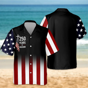 Joycorners America 250 Years Patriotic Hawaiian Shirt, Independence Day Celebration