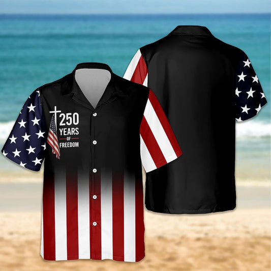 Joycorners America 250 Years Patriotic Hawaiian Shirt, Independence Day Celebration