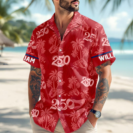 Joycorners America Faith Family Freedom Red Hawaiian Shirt, Independence Day Apparel