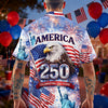 Joycorners Celebrating 250th Anniversary United States Hawaiian Shirt, Patriotic Gift