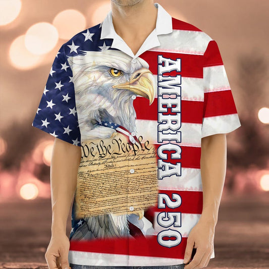 Joycorners Eagle America Independence Day Cool Hawaiian Shirt, USA Patriotic Outfit