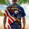 Joycorners Patriotic 250th America Eagle Hawaiian Shirt, American Flag Freedom Outfit
