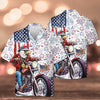 Joycorners Personalized Name Eagle USA Flag Hawaiian Shirt, Patriotic Freedom Apparel