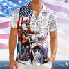 Joycorners Personalized Name Eagle USA Flag Hawaiian Shirt, Patriotic Freedom Apparel