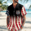 Joycorners Personalized Patriotic God Bless America Eagle Hawaiian Shirt, USA Freedom Apparel