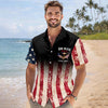 Joycorners Personalized Patriotic God Bless America Eagle Hawaiian Shirt, USA Freedom Apparel