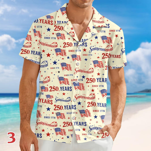 Joycorners Personalized USA 250th Anniversary Semiquincentennial Hawaiian Shirt Style 3