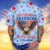 Joycorners We The People 250 Years Of Freedom Blue Patriotic Hawaiian Shirt, American Freedom Apparel