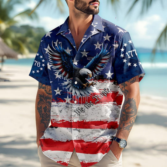 Joycorners We The People 1776-2026 250th Anniversary Hawaiian Shirt, Patriotic Apparel