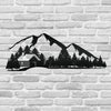 Joycorners Outdoor Mountain Cabin Silhouette Nature Scene Metal Sign-Rustic Cabin-Lodge Themed Decor-Deer Cabin Decor LM0110
