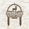 Joycorners Personalized Deer Lodge Yard Stake - Deer Cabin-Club-Organization-Business Yard Stake- Deer Hunter Club-Lodge LM0110