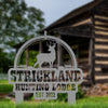 Joycorners Personalized Deer Lodge Yard Stake - Deer Cabin-Club-Organization-Business Yard Stake- Deer Hunter Club-Lodge LM0110