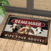 Joycorners Brahman Cattle Wipe Your Hooves Doormat