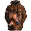 Joycorners Custom Name Horse Lovers Never Walk Alone 3D Hoodie