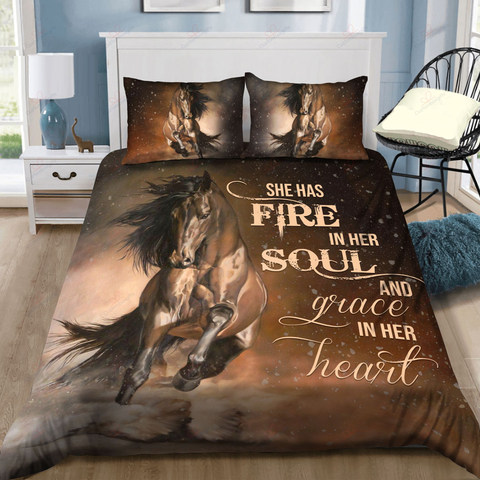 JoyCorners Horse Fire Soul 3D Bedding Set