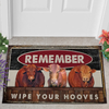 Joycorners Beefmaster Cattle Wipe Your Hooves Doormat