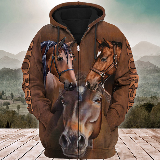 Joycorners Horse Lovers 3D Hoodie