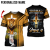 Joycorners Personalized Name Normal Isn’t Coming Back Jesus Is Revelation 14 Cross Lion 3D Shirt