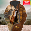 Joycorners Custom Name Horse Lovers 3D Hoodie