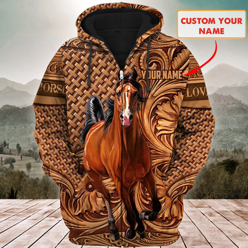 Joycorners Custom Name Horse Lovers 3D Hoodie