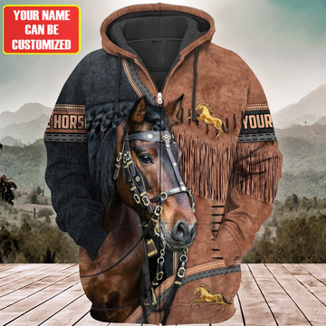 Joycorners Custom Name Horse Lovers 3D Hoodie