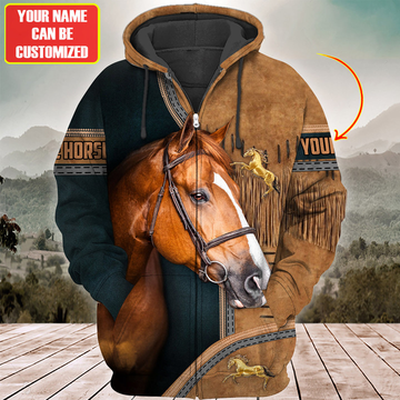 Joycorners Custom Name Horse Lovers 3D Hoodie