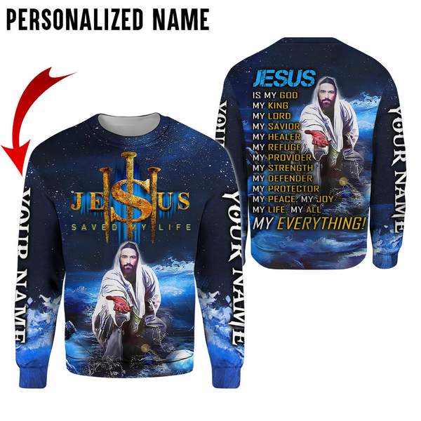 Joycorners Jesus Saved My Life Custom Name 3D Shirt