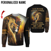 Joycorners Custom Name Lion Cross Light Way Maker Miracle Worker Jesus 3D Shirt