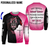 Joycorners Custom Name Lion Cross Light Way Maker Miracle Worker Jesus 3D Shirt