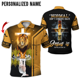Joycorners Personalized Name Normal Isn’t Coming Back Jesus Is Revelation 14 Cross Lion 3D Shirt