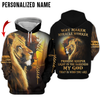 Joycorners Custom Name Lion Cross Light Way Maker Miracle Worker Jesus 3D Shirt