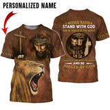 Joycorners Custom Name Jesus Faith Over Fear Stand With God 3D Shirt