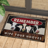 Joycorners Holstein Cattle Wipe Your Hooves Doormat