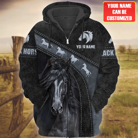 Joycorners Custom Name Horse Lovers 3D Hoodie