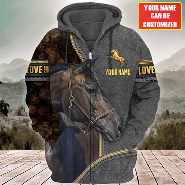 Joycorners Custom Name Horse Lovers 3D Hoodie