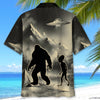 Joycorners Mysterious Bigfoot And Alien At Campsite Hawaiian Shirt