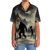 Joycorners Mysterious Bigfoot And Alien At Campsite Hawaiian Shirt
