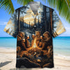 Joycorners Bear Camping Drinking Night Hawaiian Shirt