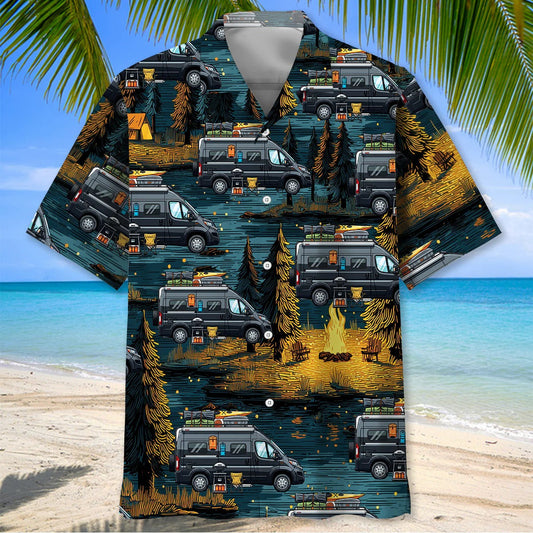 Joycorners Vintage Conversion Van Camping Hawaiian Shirt