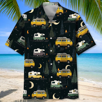 Joycorners Night Forest Class B Motorhome Hawaiian Shirt