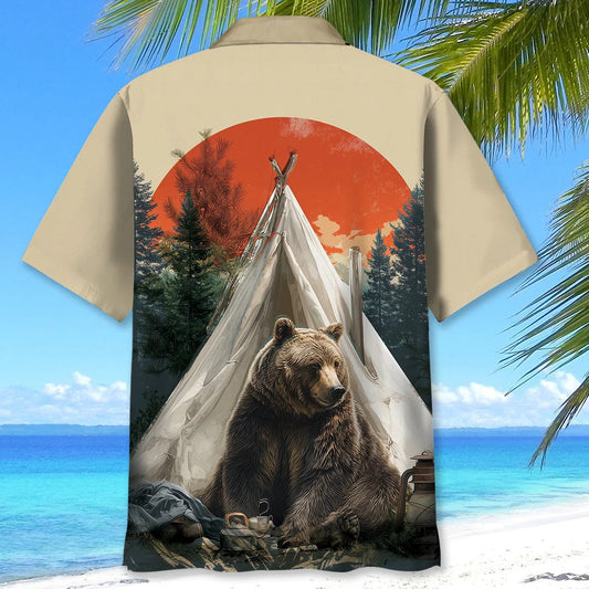 Joycorners Wild Bear Campfire Hawaiian Shirt